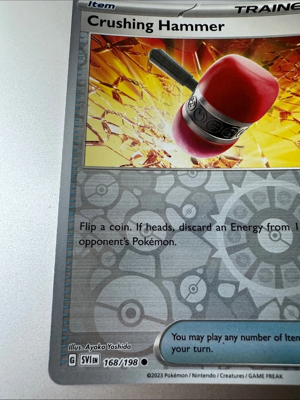 Crushing Hammer Pokémon Trainer Card (168/198)